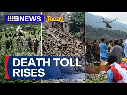 Death toll rises in Afghanistan earthquake disaster | 9 News Australia