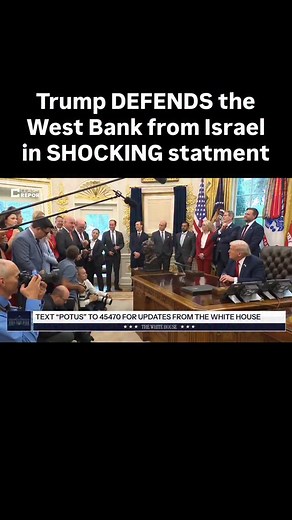 BREAKING: TRUMP SAYS HE WILL NOT ALLOW ISRAEL TO ANNEX THE WEST BANK: I will not allow Israel to annex the West Bank. No, I will not allow, not going to happen. It’s been enough, it’s time to stop now. #israel #trump #palestine #arab #arabic #lebanon | Ethan Levins