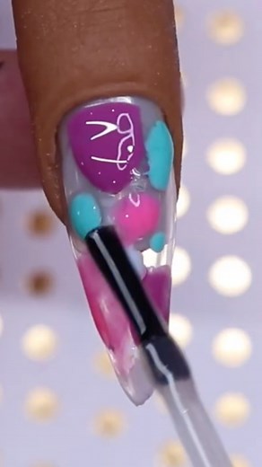 8.9K views · 30 reactions | super easy abstract design #nails #abstractnails #nailart | Sarah's Nail Secrets | Facebook