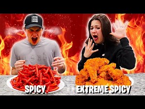 SPICY VS. EXTREME SPICY FOOD CHALLENGE!