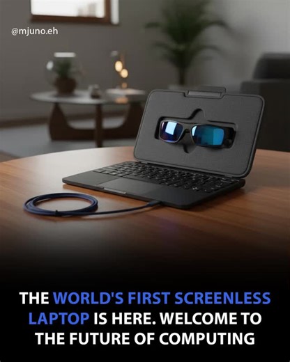 M Junaid on Instagram: "Spacetop G1 is a radical rethinking of what a laptop can be. Instead of a physical screen, it uses lightweight augmented reality glasses to project a massive 100 inch virtual workspace that floats in front of your eyes. You get the feeling of working on multiple large monitors at once, all while carrying a device that is lighter and more compact than most traditional laptops. The system runs on Sightful’s custom operating system designed specifically for spatial computing