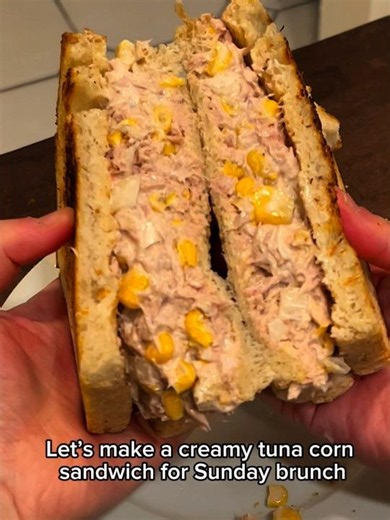 The Perfect Brunch Toast 🤤☀️ #tunasandwich #quickrecipe