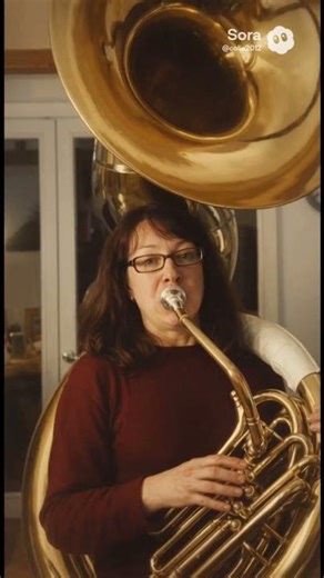 Sousaphone girl crank loud