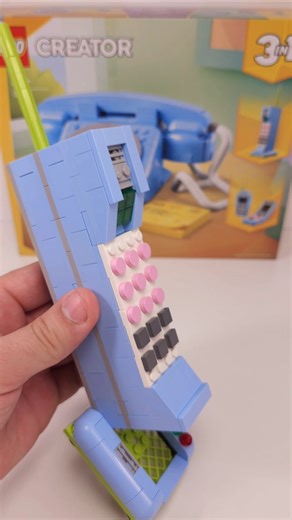 LEGO 1980s Phone on a Charging Base (31174) from Creator Retro Telephone #shorts ‪@SPEEDBrickBuild‬