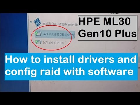 How to configure raid with software on ML30 G10 Plus - VROC