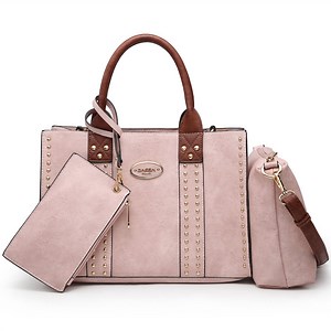 Women's 3Pcs Purse Handbag Shoulder Bag Tote Satchel Hobo Bag Briefcase Work Bag for Ladies