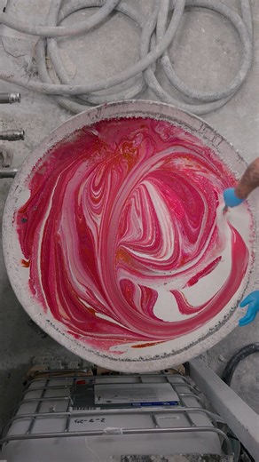 A mesmerising paint swirl to end the week. Can you guess the colour being mixed? Hint: This fiery colour is full of buccaneering spirit 🎨 | Farrow & Ball