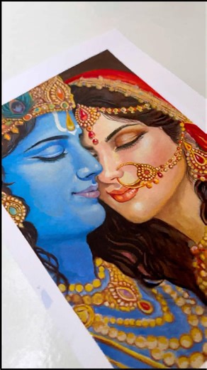 Jay Shree Krishna ❤️#shreekrishna #painting #shorts