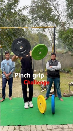 Pinch Grip Weight Plate Lifting Challenge | Grip Strength Test