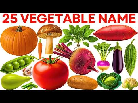 25 सब्ज़ियों के नाम सीखें | 25 Vegetable Name English in Hindi | Vegetables Name & Pictures