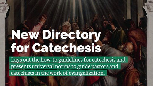 The latest edition of the New Directory for Catechesis considers both the opportunities and the challenges which the Church faces in an ever more global and secular society. It invites the Christian faithful to be courageous witnesses of Jesus Christ in the family, in the workplace, and in the wider community. Purchase your copy: https://bit.ly/3fUsRRU. | United States Conference of Catholic Bishops