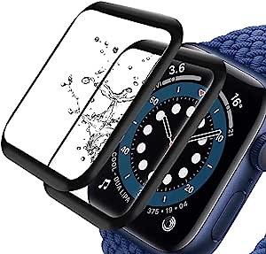 2 Pk Apple Watch Series 7 / Series 8 Screen Protector 45mm With Alignment Tool ( Version) 3D Full Screen Coverage Anti-Scratch Waterproof HD screen protector for Apple iWatch 45mm Series 7/8