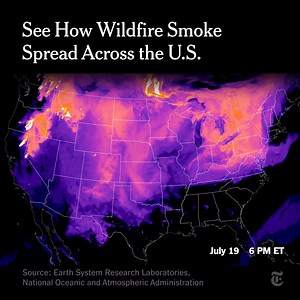 32K views · 510 reactions | The effects of fires in the western U.S. and Canada are being felt thousands of miles from the flames. Read more: https://nyti.ms/3BuggQC | The New York Times | Facebook