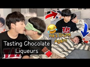 Tasting Chocolate Liqueurs Through Each Other's Mouths🍫💋*He's Drunk Again!* [Gay Couple BL]