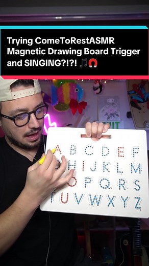 Magnetic Drawing Board ASMR Trigger with Singing