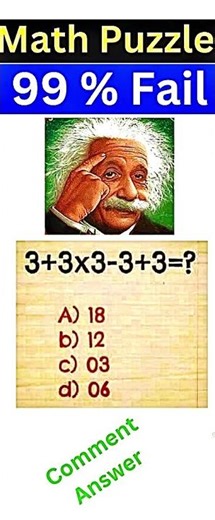 #mathpuzzle #brainteaser #mathematics #canyousolvethis #logicpuzzle #puzzle #maths #comment