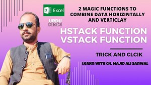 Two Magical Function Hstack and VStack in Excel to combine data horizontally and vertically. Don't Forget to Subscribe and Share. Learn Excels Function and Save your Hours. This Video tutorial contains a very tricky use of two magical function that can combine excel data in to horizontally and vertically also. #msexcel #exceltips #exceltutorial #exceltricks #advanceexcel #excelmastery #excelclasses #excelclass #exceldailytips | Trick and click