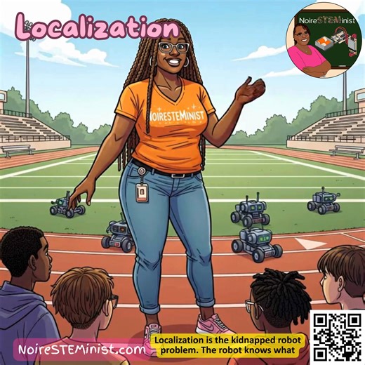 What is Localization #STEM #STEAM #NoireSTEMinist #Robots #Robotics #Engineering #EngineeringProfessor #RoboticsEngineer #BlackSTEM #WomenSTEM #BlackWomenSTEM #BlackEngineers #WomenEngineers #MySTEMIsForTheStreets #STEMTok #RoboTok #ProfTok #TechTok NoireSTEMinist.com | Noiresteminist | Facebook