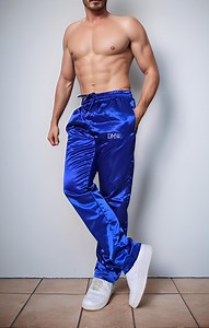Royal Blue Shiny Satin Track Pants – Glossy Athletic Joggers With Mesh Inner Lining & Side Zipper Detail for Comfort - Style - Etsy UK