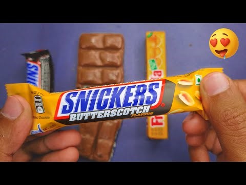 Satisfying ASMR Snickers Butterscotch Bar Unwrapping | Chocolate Candy ASMR Video