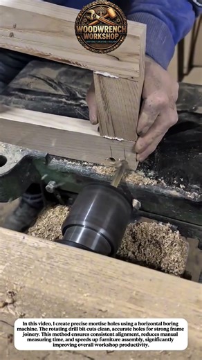 Fast Mortise Drilling with Horizontal Boring Machine | Increase Woodworking Productivity