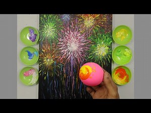 How to Paint Fireworks Using Balloons 🧨🔥💥