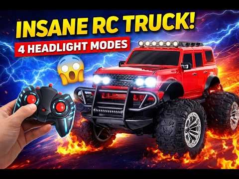 Popsugar Off Roader Remote Control Monster Truck Toy For Kids🔥 Powerful 4 Headlights