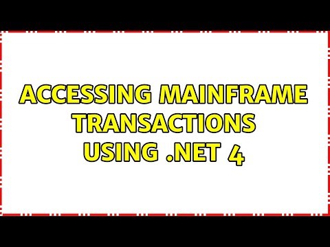 Accessing Mainframe transactions using .Net 4