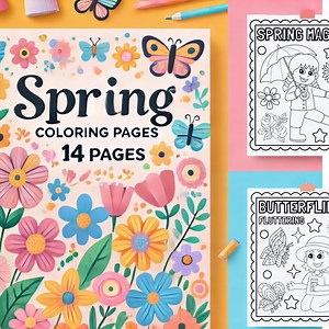 Spring Coloring Pages – 14 Fun & Engaging Designs! - Etsy Canada