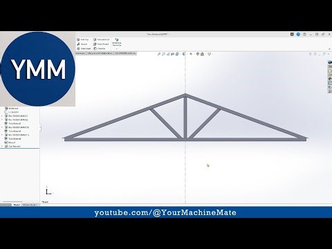 SolidWorks Beginner Creates a Standard Truss with Crow’s Feet Bracing Tutorial
