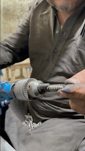 Making a Tapered Compression Spring by Hand on a Drill Machine | Simple Steel Wire Method #shorts