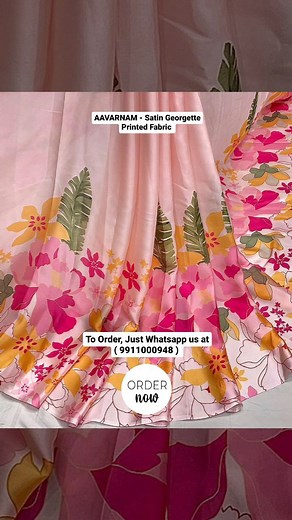 To Order, Just Whatsapp us at ( 9911000948 ) AAVARNAM - Satin Georgette Printed Fabric #fabrics #fabric #fabricstore #satingeorgette #georgettefabric #fabricforgown #fabricfordress #suitfabric #suitfabrics #summerfabric #summersuits #summersuit #summercollection #westerndressfabric #aavarnambyrenuonline Code : UUEF44 | Aavarnam by Renu | Facebook