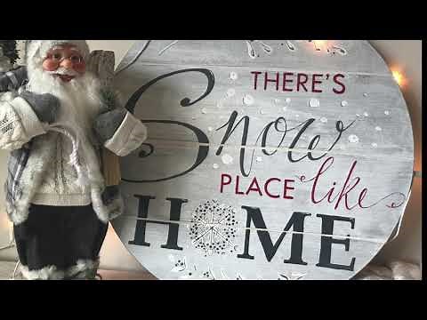 DIY Wood Signs Home Decor | Trace and Paint | Winter Christmas Sign
