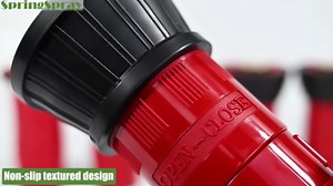 2" NPSH Brass Industrial Fire Hose Nozzle with 2 x Aluminum 2 inch Camlock Fittings Couplings Fire Equipment Constant Flow Heavy-Duty Fog Nozzle