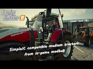 SIMPLEIC Compatible Medium Tractors - closer look (mods from in-game modhub)
