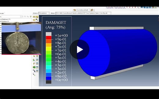 Cylinder tensile splitting test simulation performed in Abaqus | Engr. Abdul Wali