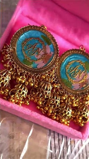 Handmade Real Flower Resin Jhumka Earrings | Customised Emotional Gift Idea