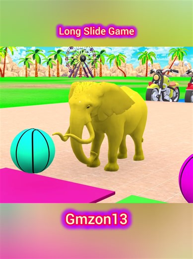 Long Slide Game With Cow Elephant Gorilla Hippopotamus Tiger - 3d Animal Game - Funny 3d Animals #funny3danimals #animals3d #longslidegame#longslidegame #animals3d #animals3