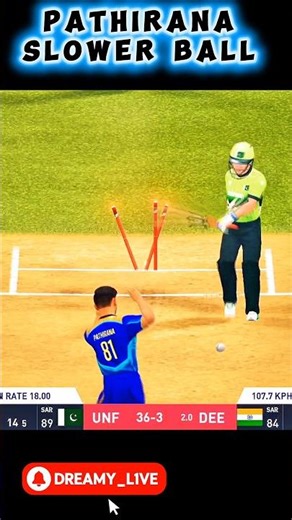 PATHIRANA SLOWER BALL 😱 TRICK WICKET DC25 #dreamcricket25 #dc25 #cricketgames #cricket #ipl2026 #rcb