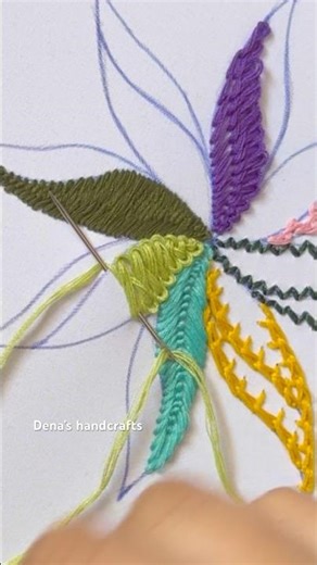 Amazing embroidery stitches #embroidery #stitch #diy #shorts #viral