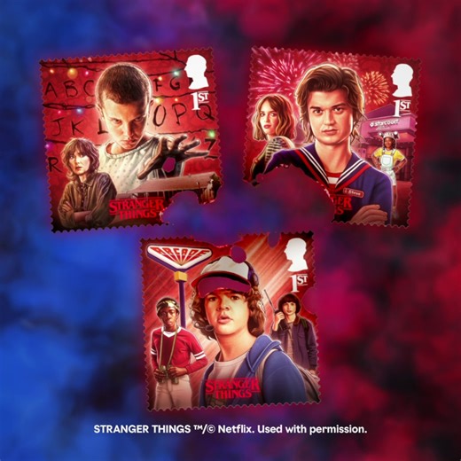 Stranger Things Stamps & Collectibles are out today! 🚲🌲🔦👟 Link in comments 👇 Celebrate five seasons of the hit 80s inspired TV show and grab your Stamps & Collectibles today. | Royal Mail