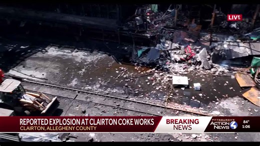 Drone video shows aftermath of explosion at US Steel Clairton Coke Works plant