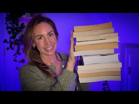 ASMR | Library Book Sale Haul 📚 Whispered Book Show & Tell ✨ Relaxing Sounds & Page Flipping 📖