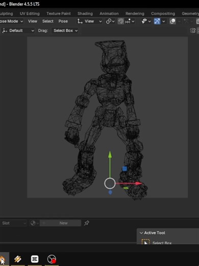 rig para el robot del super team de mario strikers #blender#animation #rendering #3danimation #3d #classic #robot