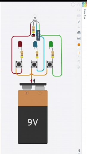Amazing RGB LED Circuit Using 3 Buttons🔴🔵🟢
