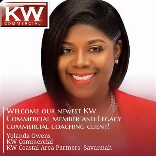 We are pleased to welcome Yolanda Owens to Legacy Commercial Coaching! Yolanda is in our Savannah office and already a major realtor in Savannah residential. Welcome to the team and let’s go! | David McEachern