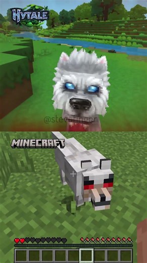 Hytale vs Minecraft: Dog & Bear #shorts