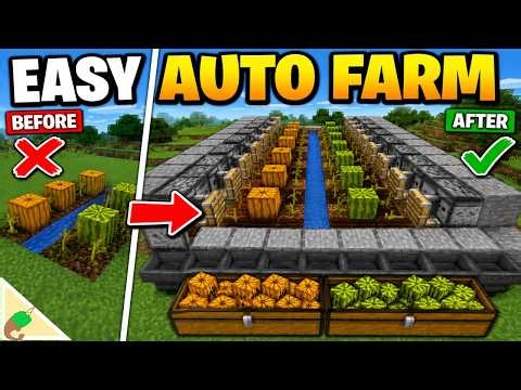 How To Make an Automatic Pumpkin & Melon Farm in Minecraft!