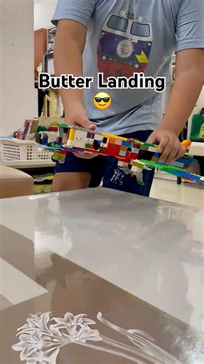 Lego Airplane Butter Landing #aviation #boeing #airbus #landing #butterlanding #lego #airplane