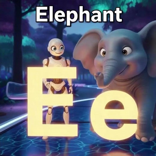 E is for Elephant 🐾 | Learn English Alphabet with Animals